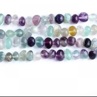 Fluorit Perlen, Unregelmäßige, farbenfroh, 7x11mm, verkauft von Strang