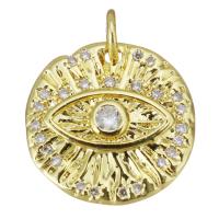 Cubic Zirconia Micro Pave Brass Pendant, fashion jewelry & for woman, gold Approx 3mm 