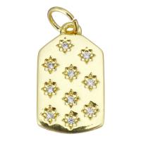 Cubic Zirconia Micro Pave Brass Pendant, fashion jewelry & micro pave cubic zirconia & for woman, gold Approx 3.5mm 
