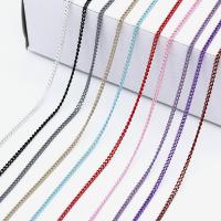 Zinc Alloy Handmade Chain, durable & DIY & twist oval chain 2mm 
