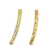 Zinc Alloy Curved Tube Beads, plated nickel, lead & cadmium free, Approx 