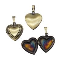 Brass Locket Pendant, Heart, plated, nickel, lead & cadmium free 