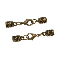 Zinc Alloy Lobster Claw Cord Clasp, plated nickel, lead & cadmium free 