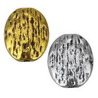 Zinc Alloy Jewelry Beads, Flat Oval, plated Approx 1.5mm 