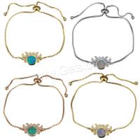 Cubic Zirconia Micro Pave Brass Bracelet, with Opal, Crab, plated, adjustable & for woman Approx 5-8Inch Inch 