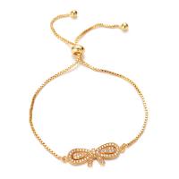 Cubic Zirconia Micro Pave Brass Bracelet, gold color plated, adjustable & micro pave cubic zirconia & for woman, 10mm 