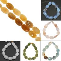 Mixed Gemstone Beads, Ellipse, polished, faceted Approx 17 Inch 