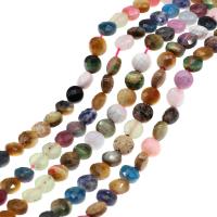 Mixed Gemstone Beads, Flat Round, polished, faceted Approx 38 cm 
