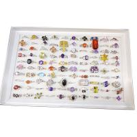 立方のジルコン真鍮指のリング, 銅, 18K プラチナメッキ & マイクロパヴェジルコニア, 彩色 - 100パソコン/ボックス, 売り手 ボックス