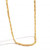 Collier de chaîne de chandail en laiton, Placage de couleur d'or, pour femme Environ 23.62 pouce, Vendu par brin