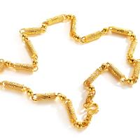 Collar de cadena de suéter de latón, metal, chapado en color dorado, para mujer, 7.5mm, longitud:aproximado 23.62 Inch, Vendido por Sarta