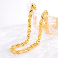 Collier de chaîne de chandail en laiton, Placage de couleur d'or, pour femme, 6.5mm Environ 23.62 pouce, Vendu par brin