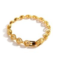 Brass Bracelets, gold color plated, for woman, 7.5mm Approx 7.48 Inch 