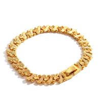 Латунные Браслеты, Латунь, плакирован золотом, Женский, 8.5mm, длина:Приблизительно 7.87 дюймовый, продается Strand