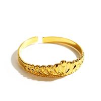 Brass Cuff Bangle, gold color plated, Adjustable & for woman, 15mm 