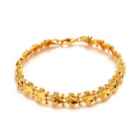 Brass Bracelets, gold color plated, for woman, 9mm Approx 7.87 Inch 