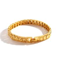 Brass Bracelets, gold color plated, for woman, 8 Approx 7.48 Inch 