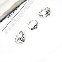 Палец кольцо-латунь, Латунь, Другое покрытие, ювелирные изделия моды, серебряный - 50ПК/Box, продается Box