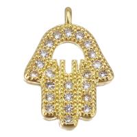 Cubic Zirconia Micro Pave Brass Pendant, fashion jewelry & micro pave cubic zirconia & for woman, gold Approx 1mm 
