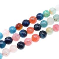 Perles en marbre naturel, marbre teint, Rond, poli, facettes, plus de couleurs à choisir Environ 38 cm, Vendu par brin