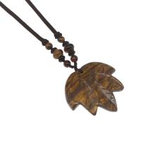 Gemstone Necklaces, Maple Leaf, polished Approx 32 cm 