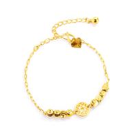 Brass Bracelets, gold color plated & for woman 