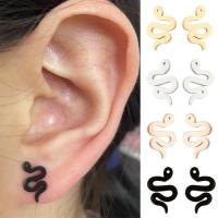 Stainless Steel Stud Earring, Snake, fashion jewelry & for woman 