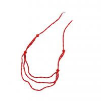 Collar de Coral natural, hecho a mano, Rojo, 4mm, longitud:46 cm, Vendido por UD