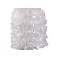 Mode perles Strand, plastique, avec Fil de coton, émail, transparent, 10mm Vendu par bobine
