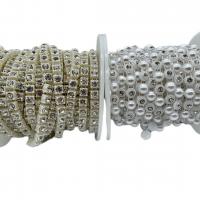 Mode Perlen Strang, ABS-Kunststoff-Perlen, Spritzlackierung, keine, 16x10mm, 9m/Spule, verkauft von Spule