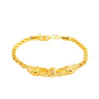 Brass Bracelets, gold color plated, for woman Approx 8.26 Inch 