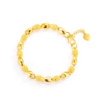 Brass Bracelets, gold color plated, for woman, 6mm Approx 8.26 Inch 