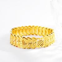 Brass Bracelets, gold color plated, for woman, 17mm Approx 8.46 Inch 