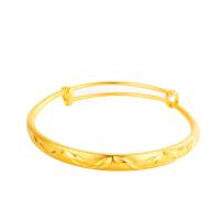 Латунный браслет, Латунь, плакирован золотом, Регулируемый & Женский, 6.5mm, продается PC
