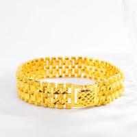 Brass Bracelet, gold color plated, for man, 15.5 Approx 8.46 Inch 