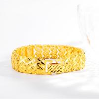 Brass Bracelet, gold color plated, for man, 16mm Approx 8.46 Inch 