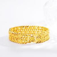 Brass Bracelet, gold color plated, for man, 17mm Approx 8.46 Inch 