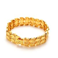 Brass Bracelet, gold color plated, for man, 16.5mm 