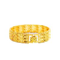 Brass Bracelet, gold color plated, for man, 15.5mm Approx 8.46 Inch 