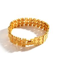 Brass Bracelet, gold color plated, for man, 16mm Approx 7.87 Inch 