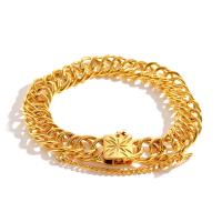 Bracelets en laiton, Placage de couleur d'or, pour femme, 13mm Environ 8.66 pouce, Vendu par PC