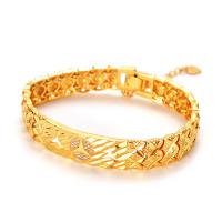 Brass Bracelet, gold color plated, for man, 11.5mm Approx 7.08 Inch 