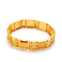 Brass Bracelet, gold color plated, for man, 41mm Approx 8.46 Inch 
