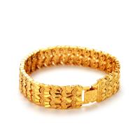 Brass Bracelets, gold color plated, Unisex, 16.5mm Approx 7.87 Inch 