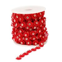 Mode Perlen Strang, ABS-Kunststoff-Perlen, mit Strass, keine, 18mm, verkauft von Spule