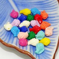 perle de coquillage teint, corail synthétique, avec Shell Powder, vernis au four, multicolore, Vendu par PC