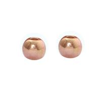 Plated CCB Plastic Beads, Copper Coated Plastic, rose gold color 
