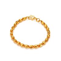 Bracelets en laiton, Placage de couleur d'or, pour femme Environ 7.48 pouce, Vendu par brin