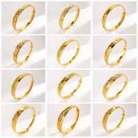 Bracelet en laiton, Placage de couleur d'or, styles différents pour le choix & pour femme, Vendu par PC