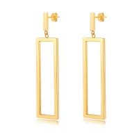 Stainless Steel Drop Earring, fashion jewelry & for woman, gold 